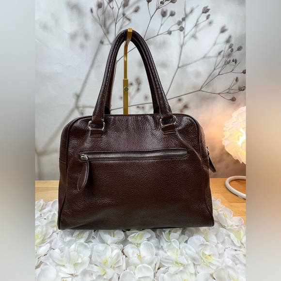 BRIGHTON MY FLAT IN LONDON BROKER COGNAC DOMED BOWLER STYLE HANDBAG - Picture 3 of 13